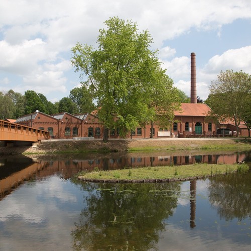 Luftaufnahme vom Textilwerk, Bocholt