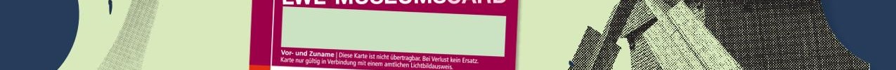 MuseumsCard auf grünem Hintergrund mit Illustration von einer Gans und einer Windmühle.