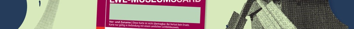 MuseumsCard auf grünem Hintergrund mit Illustration von einer Gans und einer Windmühle.