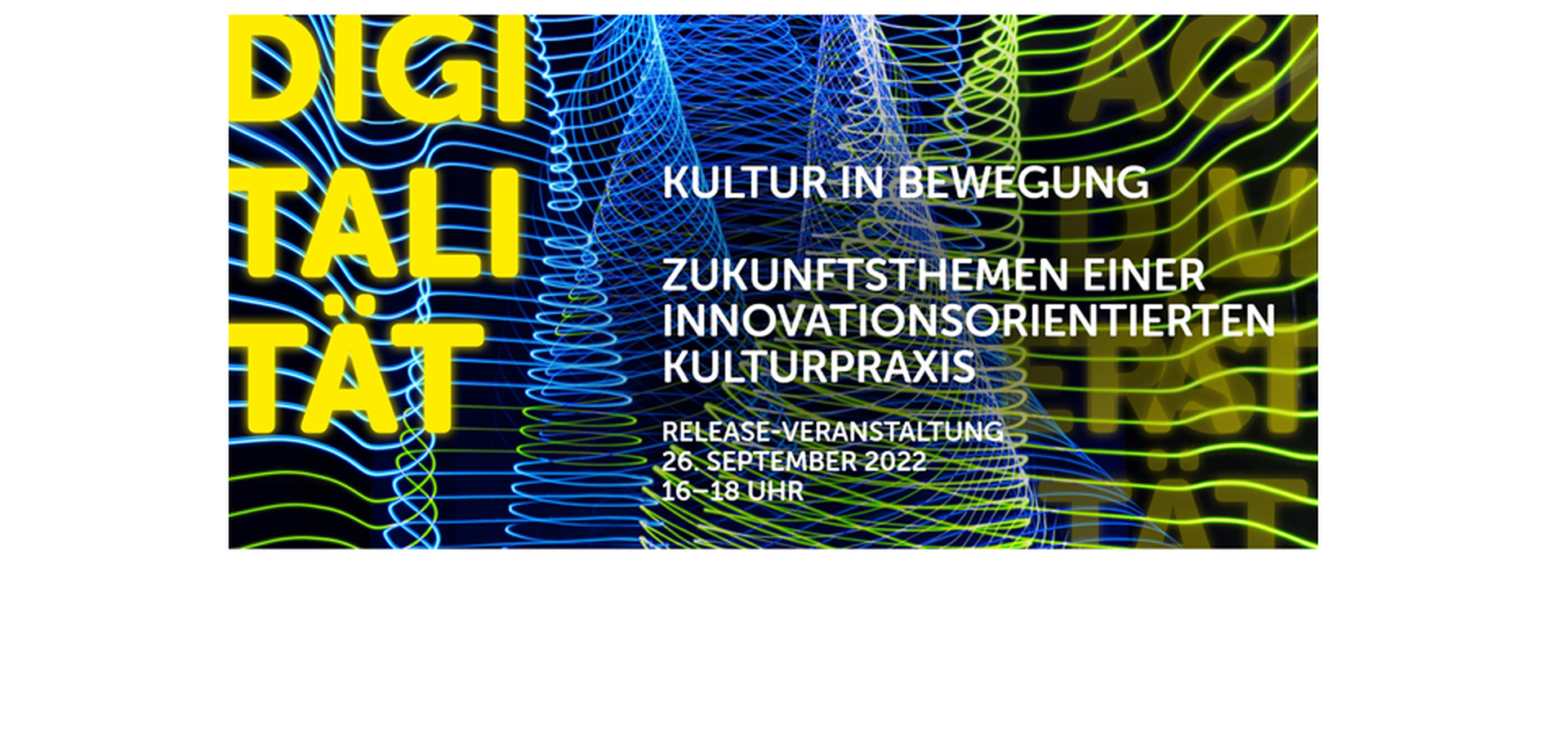 Blau gelbe neonspuren auf schwarzem Grund